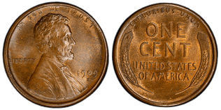 The both sides of Lincoln wheat penny rare collectible valuable example - 1909-S coin.